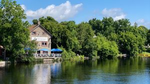 The Waterfront Gastropub overlooks the Mississippi River. Photo by Laura Byrne Paquet.