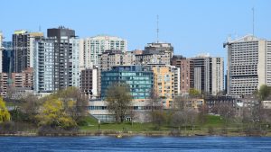 Downtown Ottawa stock image