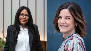 Mojdeh Cox (left), founder and CEO of Cox and Co., contributed her glass cliff experience to Jenny Mitchell's new book, "Embracing Ambition: Empowering Women to Step Out, Be Seen and Lead." (Photos supplied)