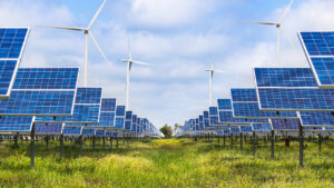 Green energy stock image