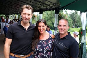 From left, University of Ottawa Heart Institute (UOHI) Foundation board chair James Annis, UOHI Foundation president Lianne Laing, and UOHI Foundation board member Colin Zappia, returning committee chair of the Wilbert Keon Memorial Golf Tournament held at The Royal Ottawa Golf Club on Monday, July 15, 2024. Photo by Caroline Phillips