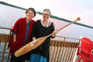 From left, Riverkeeper emeritus Meredith Brown with 2024 Honorary Riverkeeper and Canadian cave diver and explorer Jill Heinerth at the Riverkeeper Gala held at the NCC River House on Wednesday, May 29, 2024 in support of Ottawa Riverkeeper. Photo by Caroline Phillips