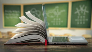 Online textbook stock image
